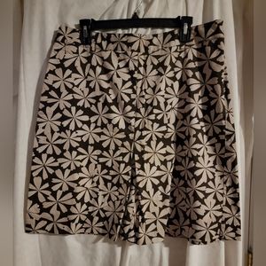 EUC Willi Smith skirt, size 14, brown/white